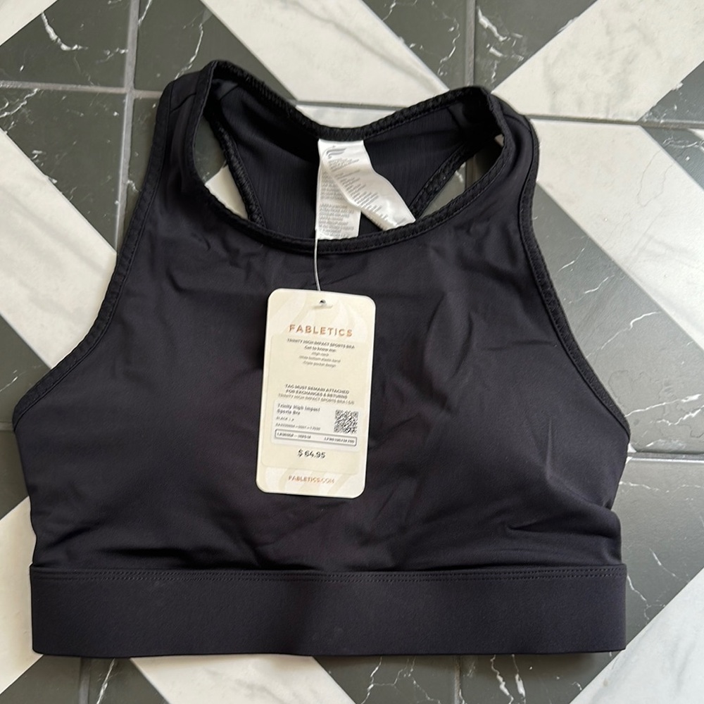 Fabletics Midnight Black Sports Bra